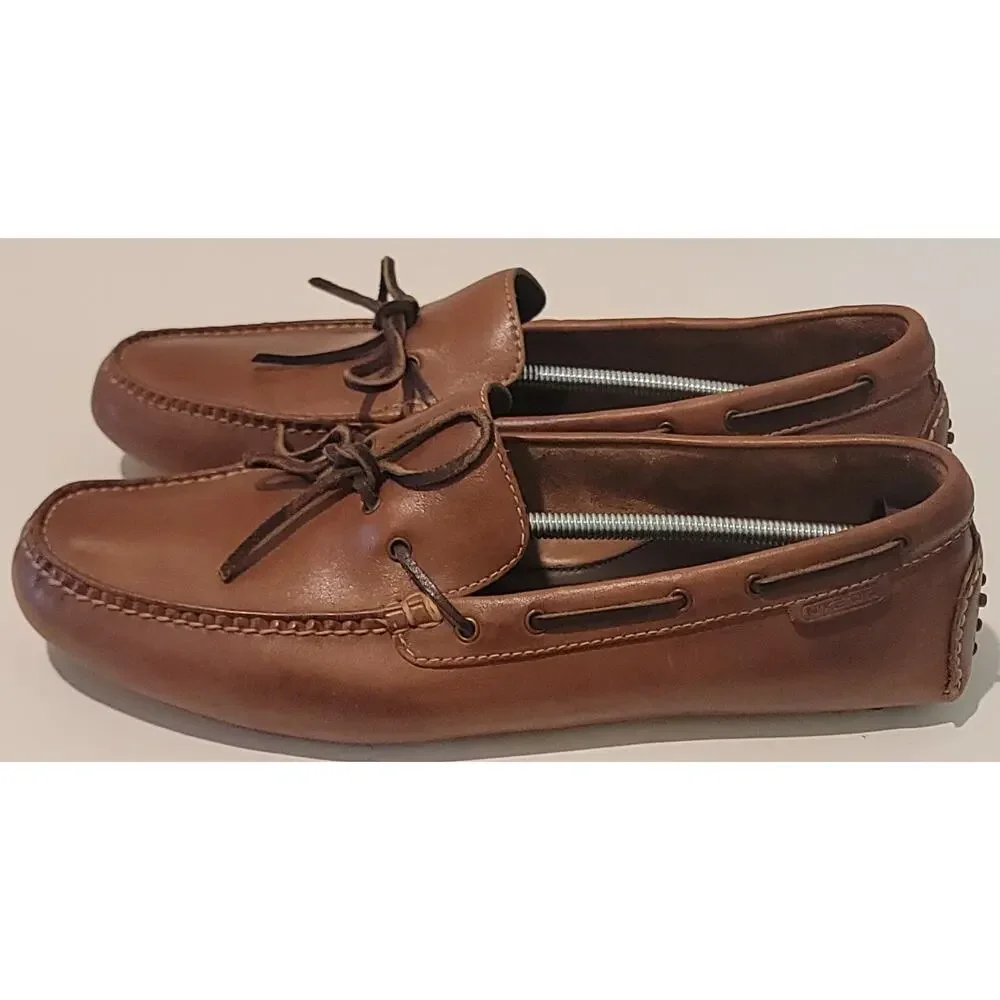 Cole Haan Gunnison Men’s Brown Leather Driving Slip-On Loafers Moccasins Sz 13W